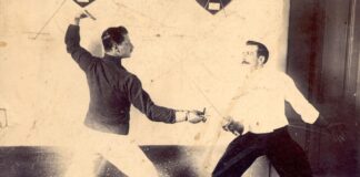 Fotos con historia: la lección de esgrima